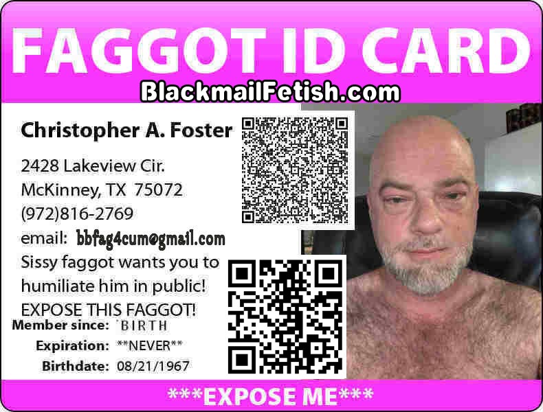 Mistress Kiara's fag Exposed blackmail whore christopher allen foster