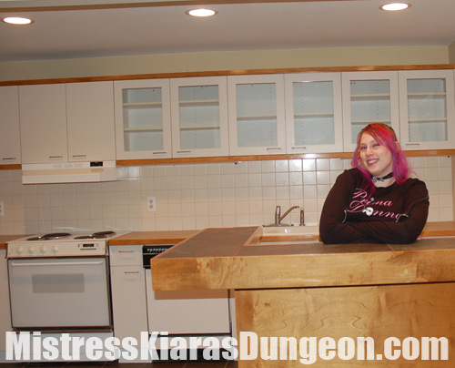Financial Domination Mistress Kiara New House Kitchen
