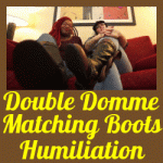 double domme ebony boot worship humiliation clip