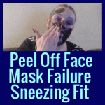 Femdom Mistress peel off face mask sneezing fetish