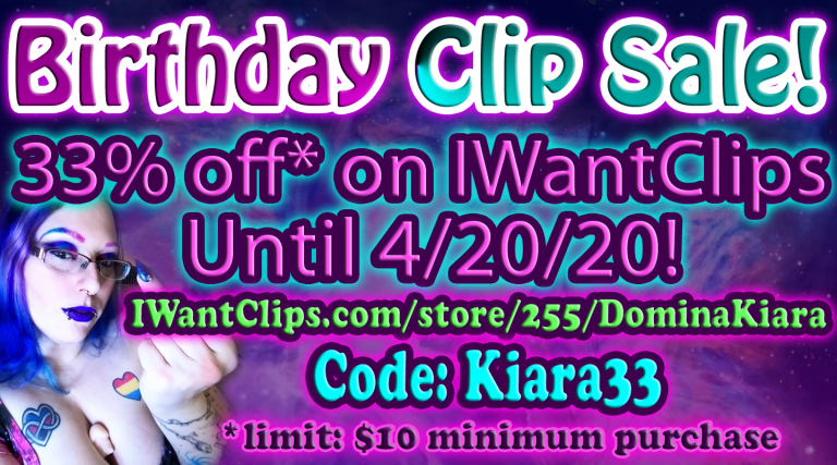 Femdom Mistress clips IWantClips coupon code
