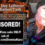 Free Mistress thanksgiving humiliation CEI cum eating instructions assignment!