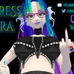 Virtual Femdom 2DFD VTuber Mistress ViaraVT flipping you off from above