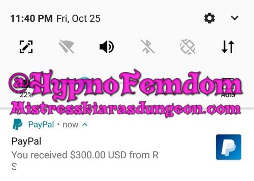 findom Mistress Kiara tribute 10.25.2019