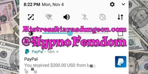 findom Mistress Kiara tribute 11.04.2019
