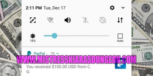 findom Mistress Kiara tribute 12.17.2019