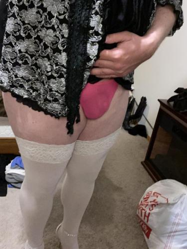 Exposed sissy bitch dustin in panties