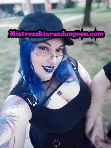 goth alt Domme bright colorful makeup femdom witch cuck cuckold