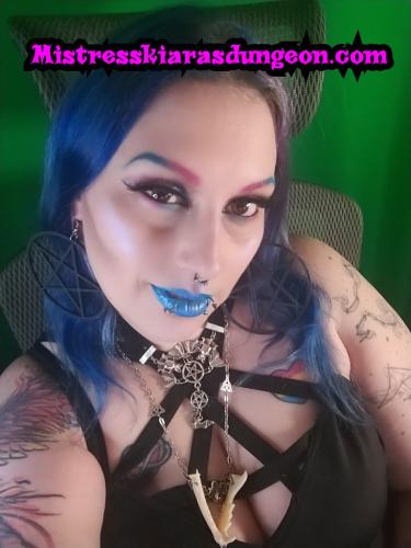goth alt Domme bright colorful makeup femdom witch pagan witchcraft