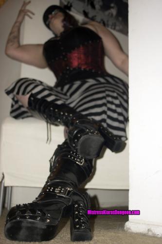 Mistress femdom brat humiliation shoe boot worship