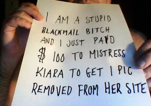 blackmail loser sune anderson property of blackmail Mistress Kiara