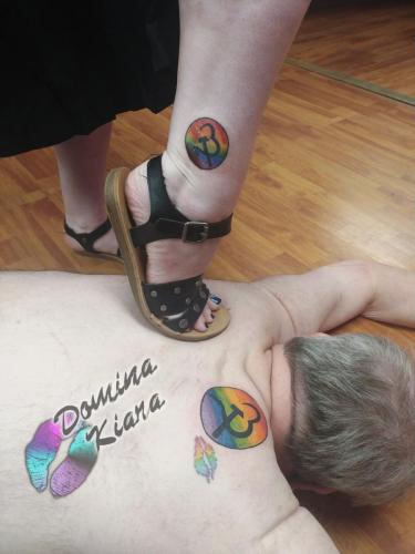 femdom Mistress Domme dominakiara brand tattoo sub
