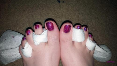 Mistress femdom brat humiliation foot worship pedicure toenails